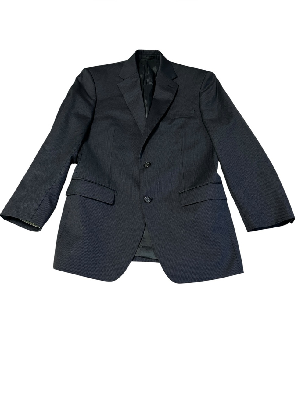 Lauren Ralph Lauren 38R Suit 33x29 Dark Gray Pinstripe Wool 2 Piece Mens